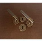 KOLDOOR Handles ZK62 Punch Mat Antik Sarı Rozetli Oda Kapı Kolu 1 Takım