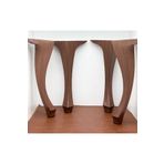 KOLDOOR Mobilya Puf Lükens Ceviz Plastik Sehpa Ayağı 40x16x16 Cm 4 Adet