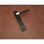 Koldoor Punch Mat Siyah Inox Lüx Zamak Aynalı Oda Kapı Kolu 1 Takım - 1 Çift