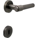 Koldoor Punch Mat Skoç Füme Rozetli Oda Kapı Kolu 5 Takım