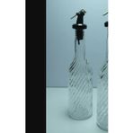 koleksiyon Şeffaf Cam Yağlık Sirkelik Yağdanlık Siyah Az Döken Kapaklı 400ml Ev Sofra Mutfak