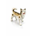 Koleksiyon Sibirya Kurdu Haski Porselen Köpek Biblo 4cm