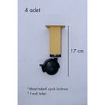 kolexonline 17 cm Tekerli Masa Ayağı, Metal Kırılmaz, 4 Adet Frenli, 360 Derece Dönebilen Kırılmaz Teker Çam Renk
