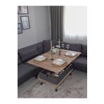 Kolexonline Helsinki Katlanir Orta Sehpa , Yukselebilir Lift Table , Tekerli Sehpa Alaska Antrasit Renk