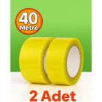 Koli Bandı (2'li Set) 45 mm x 40 mt Şeffaf Güçlü Yapışkanlı Kopmayan Bant - 2 Adet