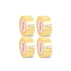 Koli Bandı 4 Adet 45X100 Şeffaf (Aslan) En 45mm, Uzunluk Net 100 metre, Basınca ve gerilime dayanıklıdır, 4'lü Paket