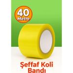 Koli Bandı 45 mm x 40 mt Şeffaf Güçlü Yapışkanlı Kopmayan Bant - 1 Adet