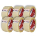 Koli Bandı 6 Adet 45X100 Şeffaf Gergadan En 45MM, Uzunluk Net 100 Metre, Basınca ve Gerilime - Beyaz