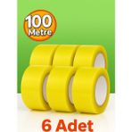 Koli Bandı (6'lı Set) 45 mm x 100 mt Şeffaf Güçlü Yapışkanlı Kopmayan Bant - 6 Adet