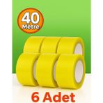 Koli Bandı (6'lı Set) 45 mm x 40 mt Şeffaf Güçlü Yapışkanlı Kopmayan Bant - 6 Adet