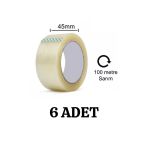 Koli Bandı Şeffaf 45 Mm X 100 Metre 6 Adet