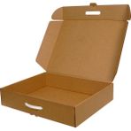 Kolici 50x40x10cm Kulplu Çift Oluklu Kilitli Kutu -Kraft 5'li