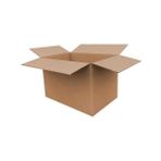 Koliciabla 2 Adet - 60X40X40 cm Çift Oluklu Kraft Koli - Büyük Boy Ev Taşıma & Depolama Kolisi - Kahverengi
