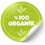 Koliciabla Organik Ürün Sticker Etiket (5X5CM) - 35 Adet Doğallığın Güven Veren Imzası - Desenli - Yuvarlak