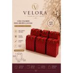 Kolix Velora 12'li Premium Karton Poşet Hediye Paketi Karton Çanta 24X14X20CM - Kırmızı - 6 Adet