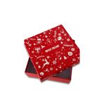 Kolix Yılbaşına Özel 20X20 Happy Newyear Desenli Dekoratif Hediye Kutusu Kırmızı