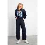 Kolly Slouchy Şalvar Jogging Pantolon - Navy - XS