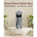 Kolon Küllük Çöp Kovası No:2 Bahçe Kovası Paslanmaz 21X60 cm 20 Lt
