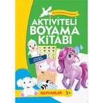 Koloni Çocuk Aktiviteli Boyama Kitabı 5 Yaş - Hayvanlar Yeşil Kitap