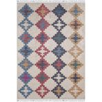 Kolonowskie Kırmızı Madalyon Modern Geometrik Etnik Desenli Boho Makinada Yıkanabilir Hav Toz Vermez Leke Tutmaz Kaymaz Taban Dijital Makine Baskı Halı Oturma Odası Salon Yolluk Koridor Mutfak Halısı