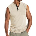 Kolsuz düğmeli gömlek erkekler için büyük boy erkek Tank Top fantezi siyah yelek egzersiz spor koşu kas Tee gömlek Tops, haki, XL