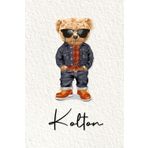 Kolton: Cahier personnalisé avec prénom Kolton | Cadeau d'anniversaire pour enfant, garçon, homme, copain ... | Nounours | 110 pages lignée, Petit Format 6x9 pouces (15,24 x 22,86 cm)