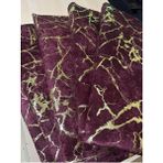 Koltuk Çekyat Örtüsü Yenimoda Altın Varaklı Dekoratif Bordo Zemin Süngerli Koltukörtüsü 1ADET - 195 x 210 cm