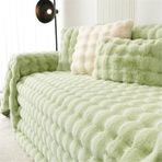 Koltuk için Peluş Battaniye Çift Taraflı Yumuşak Battaniye Kanepe Sandalye Yatak Dekoratif Düz Renk Battaniye Büyük Boy 1/2/3/4 Kişilik için Çok Yönlü Battaniye (180 x 260 cm Yeşil)