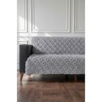 Koltuk Örtüsü 175X215 cm Çekyat Örtüsü Premium Şönil Jakar Kumaş Kaydırmaz, Yıkanabilir** - 175 x 215 cm - Gri