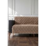 Koltuk Örtüsü 175X215 cm Çekyat Örtüsü Premium Şönil Jakar Kumaş Kaydırmaz, Yıkanabilir** - 175 x 215 cm - Kahve