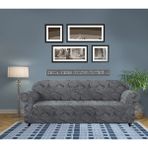 Koltuk Örtüsü Koltuk Kılıfı Jakarlı Esnek ve Lastikli Yıkanabilir 3 Kişilik Çekyat Örtüsü Bir Adet - 180 x 230 cm - Antrasit