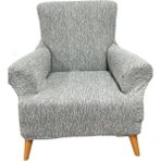Koltuk Örtüsü Koltuk Kılıfı Streç Lastikli Esnek Yıkanabilir Pamuklu Jakarlı Desen Tekli(Tek Adet) - 80 x 120 cm - Krem