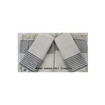 Koltuk Örtüsü Takımı Krem Zemin Gri Çizgili 3x3x1x1 KREM ZEMİN GRİ ÇİZGİLİ 180 x 300
