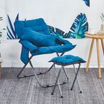 Koltuk Sallanan Sandalye, Oturma Odası Osmanlı ve Kolçaklı Tembel Sandalye - Modern Vurgu Şezlong Sandalyesi, Yan Cepli Yatan Boş Zaman Kanepesi, Yatak Odası, Balkon, G için Rahat Koltuk,