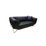 Koltukstilim Elite Deri İkili Siyah Showroom Kanepe