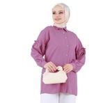 Kolu Fırfır Detaylı Tunik-gülkurusu