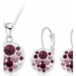 Kolye Küpe Set Purple Dream Avusturya Kristal Beyaz Altın Kaplama
