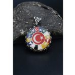 Kolye Ucu 16 Türk Devleti - Ay Yıldızlı (AYYILDIZLI) 925 Ayar Erkek Gümüş 901329