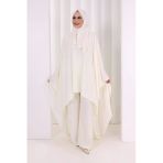 Kolyeli Tunik Pantolon Takım 8026 Ekru