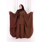 Kolyeli Tunik Pantolon Takım 8026 Kahverengi