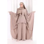 Kolyeli Tunik Pantolon Takım 8026 Vizon