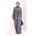 Kolyeli Tunik Pantolon Takım 8027 Antrasit