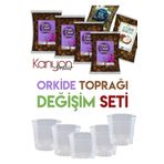 kolyosmarket Orkide Toprağı Seti - 5adet Saksı 4 Litre Ithal Çam - 1 Litre Cocohusk - 1 Litre Kil Bilyesi