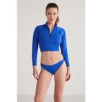 Kom 1M13MBKY241.073-C00197 Venice Fermuar Detaylı Crop Bikini