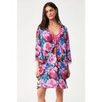 Kom 1M13MPKY251.009-C00184 Fiore Çiçek Desenli Kısa Elbise