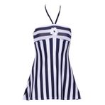 Kom 1M14MCCY231.008-C00121 Romance Çizgili Straplez Kız Çocuk Mayo