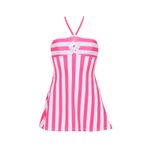 Kom 1M14MCCY231.008-C00184 Romance Çizgili Straplez Kız Çocuk Mayo
