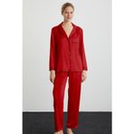Kom 1U13CPJK241.022-C00116 Sidney Düğmeli Saten Pijama Takımı