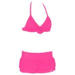 Kom Aztek Tül Fırfır Sabit Etekli Bikini