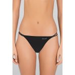 Kom Desensiz Koton Modal Kadın Slip Külot Basic Tanga 2li - Siyah - 42